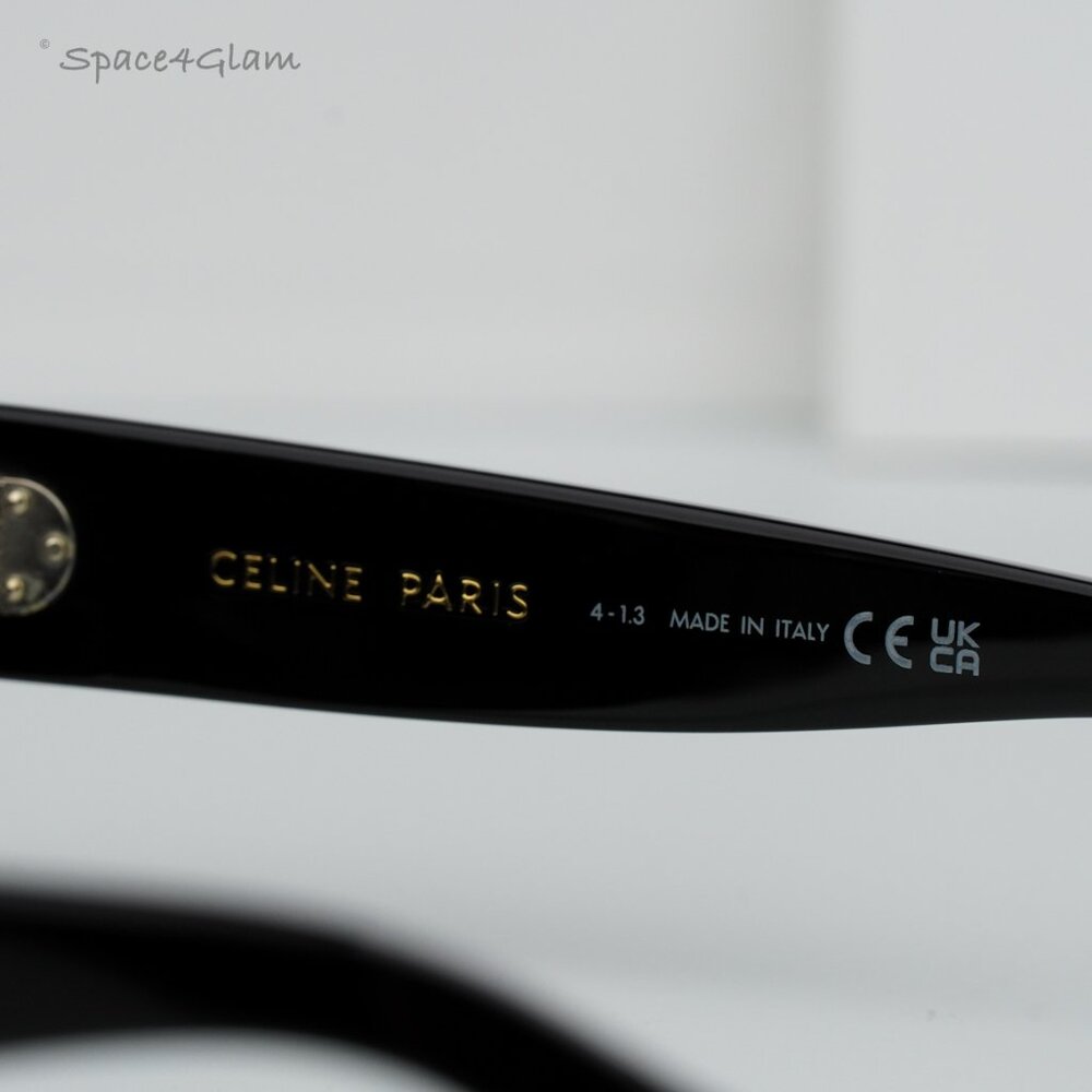 BRAND NEW Celine CL40260I 01A Black Dark Grey  Cat Eye Unisex Sunglasses - Picture 6 of 7